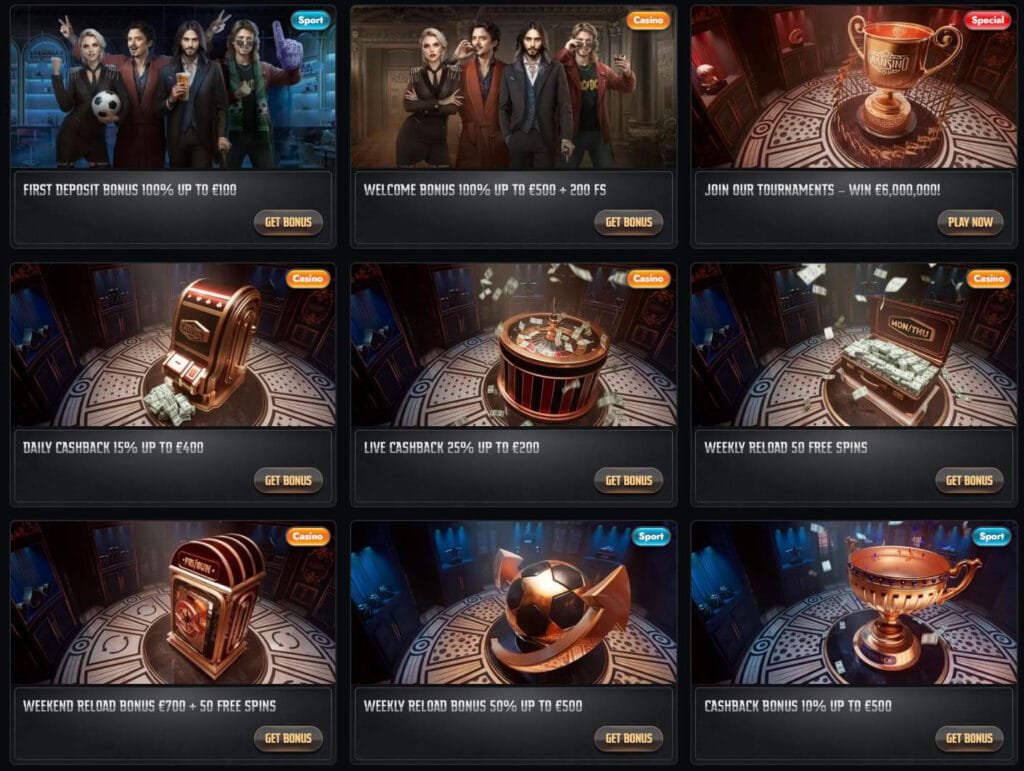 all bonuses gransino casino